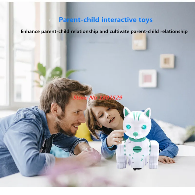 Newest Intelligent RC Robot Cat Infrared Remote Control With Music Lighting Voice Pet Touch Dazzling Dance Singing Toy Kid Gifts