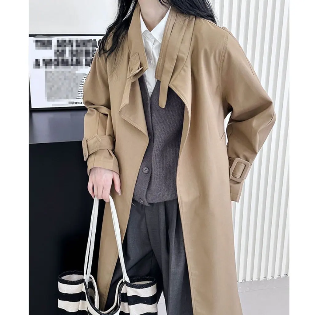 

Women's Tangerine Zhi Korean Style Windbreaker Jacket Spring Casual Loose Fit Elegant Lazy Fashion 9213