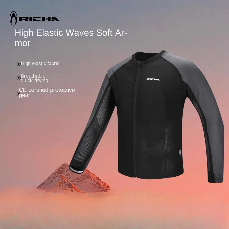 RICHA RICHA Motorcycle Armor Summer Mesh Jacket Ventilation Fall Prevention Moto Off Road Jacket for Man and Woman Riding Jacket