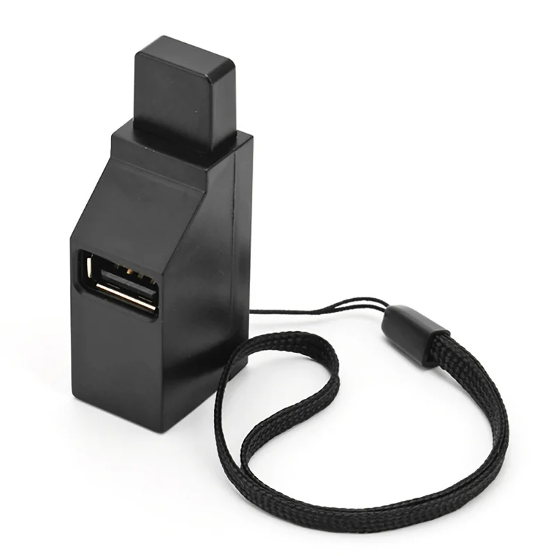 Mini rozdzielacz USB 3.0 z jednym na trzech, odpowiedni do laptopa PC, szybkiego odczytu dysku U, czarny