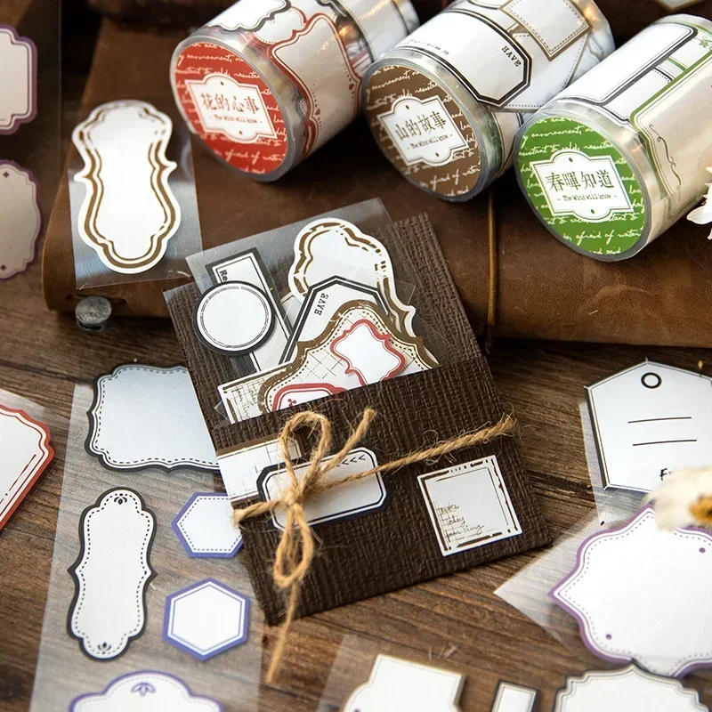 1Roll Wind Material Adhesives Flower Worries Label Handbook Decorative Supplies Paper Cycle Scrapbook Tape Sticker
