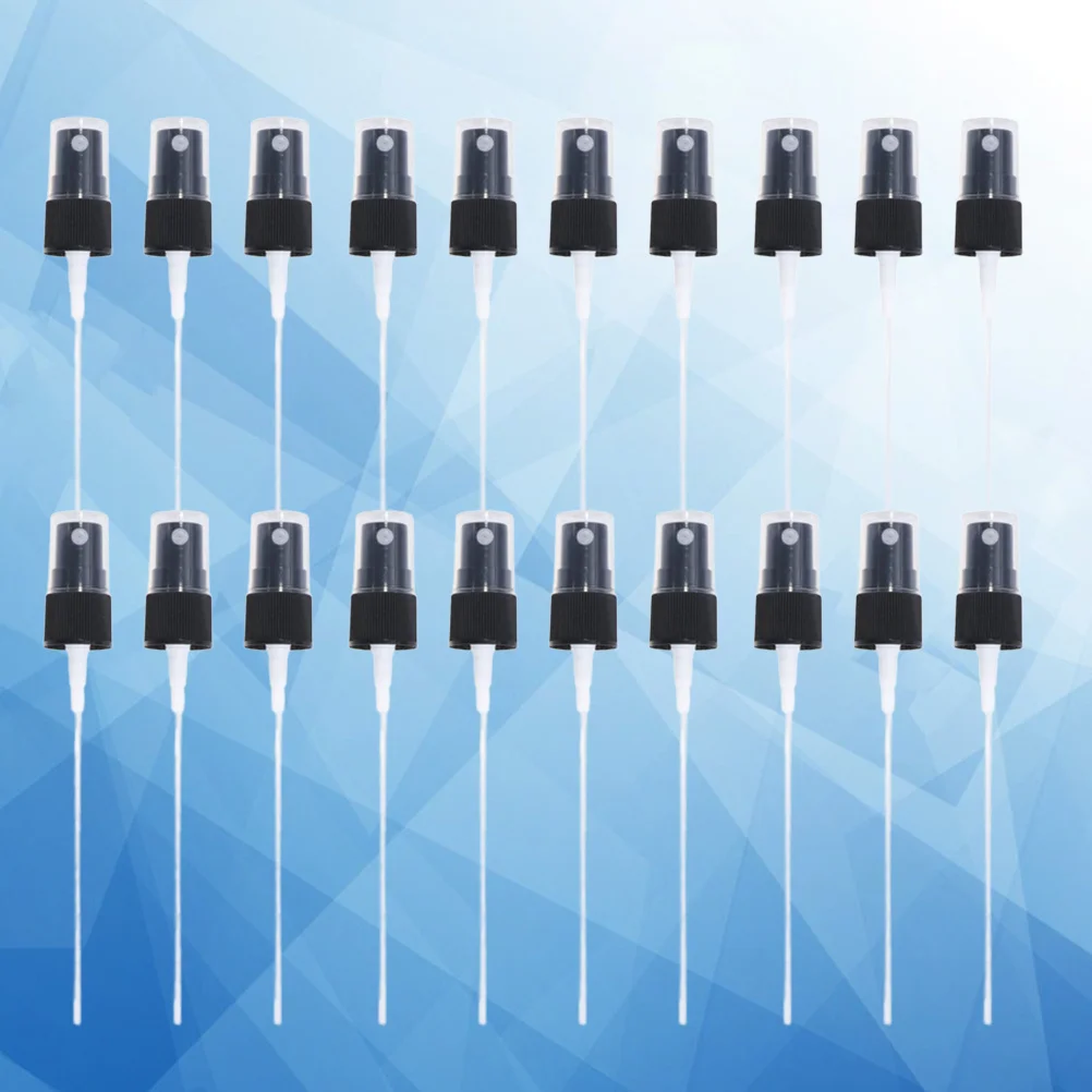 20Pcs 에센셜 오일 스프레이 탑 휴대용 교체 펌프 헤드 블랙 스프레이 헤드 스프레이 병 펌프 스프레이어 액세서리