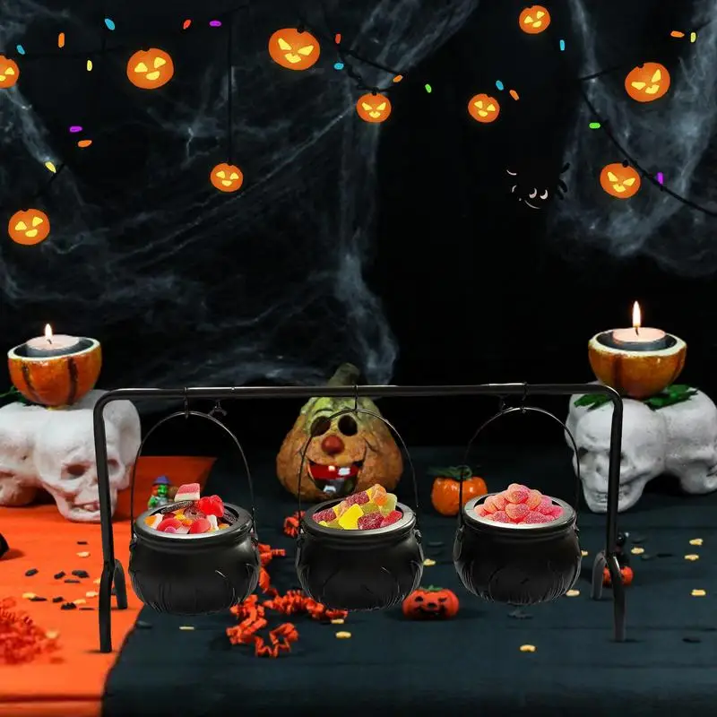 Witches Cauldron Halloween Decor Witches Cauldron Pot Candy Bowl Halloween Accessories Eerie Cute Witches Cauldron Serving Bowls