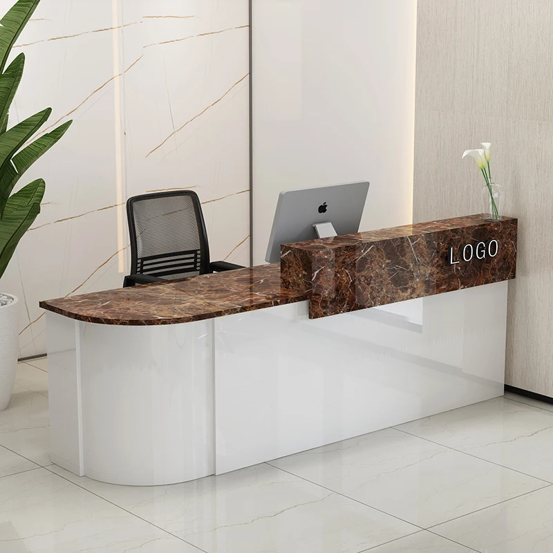 

Hair Salon Italian Reception Desk Counter Beauty Aesthetic Storage Luxury Reception Desks Modern Office Luxury Office Furniture