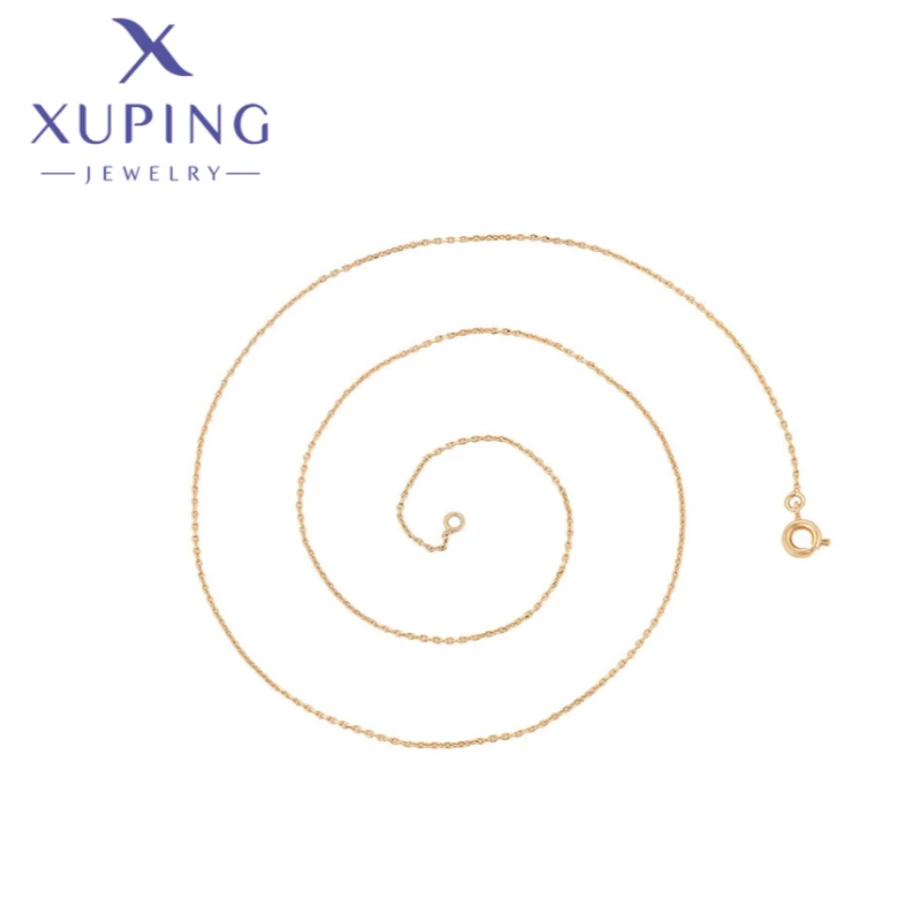 Xuping Jewelry New Fashion Style Circle Shaped Gold Color Classics Necklace for Women Schoolgirl Christmas Wish Gifts X000829155