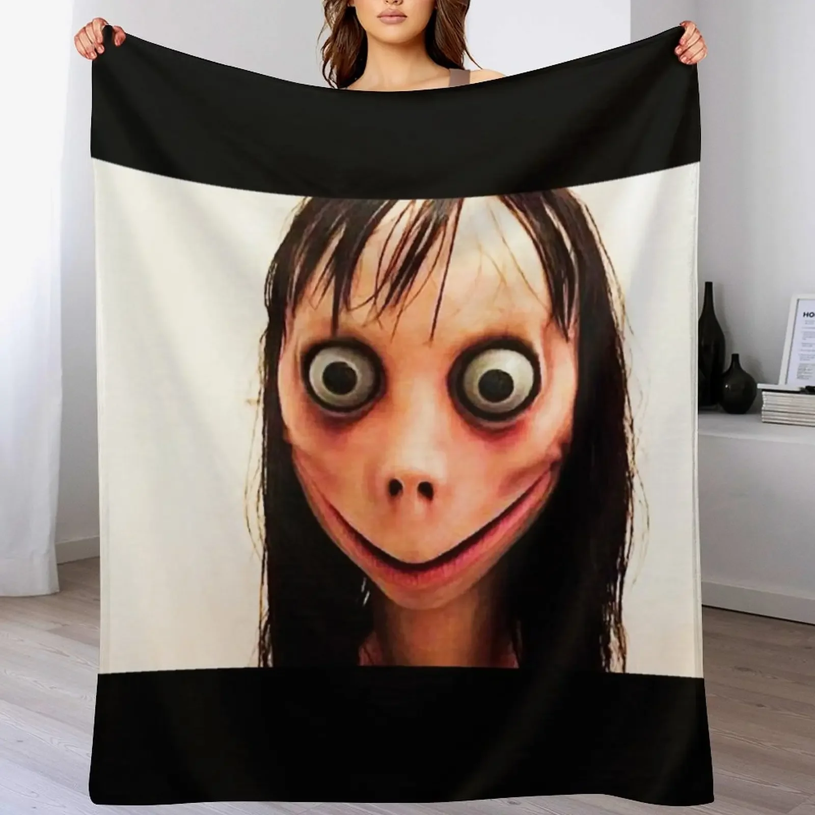 

Momo (Creepypasta) Throw Blanket Versatile Cozy Throw Blanket for All Occasions