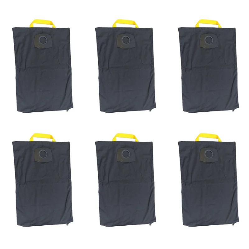 ABUD-6X Bagian Penyedot Debu Kain Kantong Debu Tas Filter Dapat Dicuci untuk Karcher WD4 WD5 WD6 Bagian Penyedot Debu Premium Hitam
