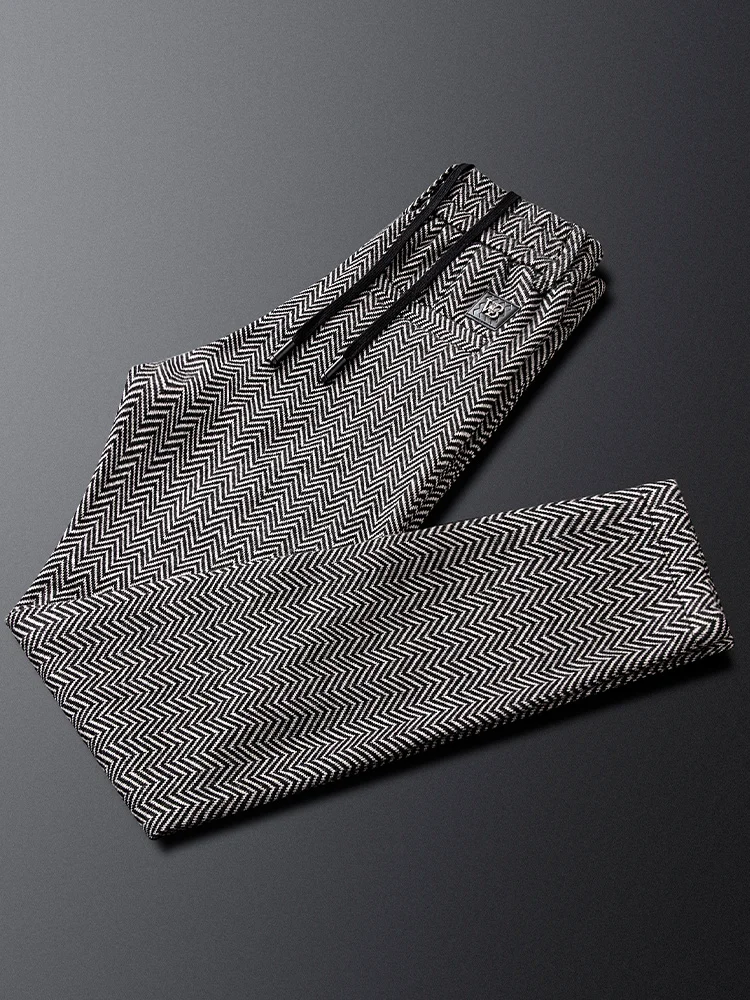 

Мужские повседневные брюки Ja Charles Slim Fit с волнообразным узором, модные деловые брюки, осенне-зимние сезонные длинные брюки