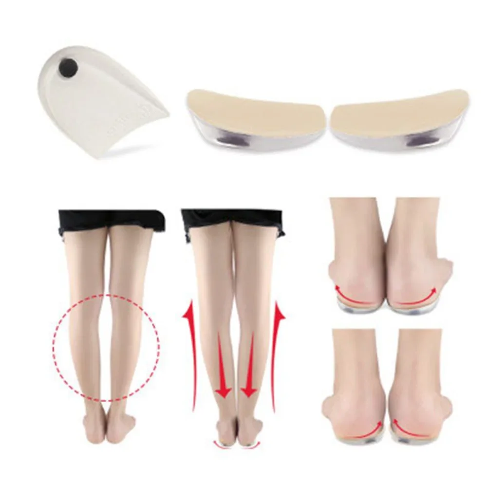 Tcare Magnetic Therapy Silicone Insoles Orthotics X/O-type Legs Corrector Gel Pillow for Heel Orthopedic Shoes Pad Heel Patches