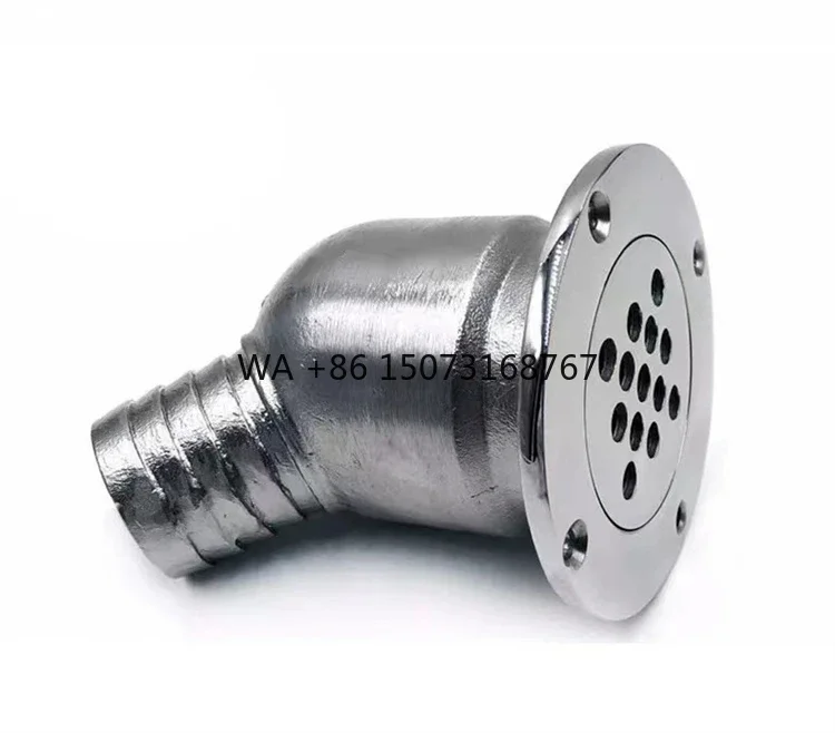 

High Quality 316 Stainless Steel Marine Drain Boat Deck Drain Scupper 90 Degree for Yacht Boat Replacement Accessory