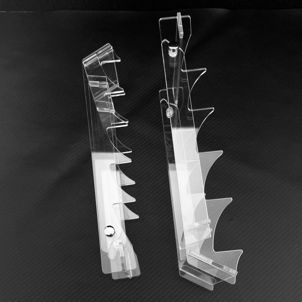2 Specifications Transparent Acrylic Display Knife Rack Staircase-style Detachable Storage Rack Exhibition Stand Knife Rack view 4