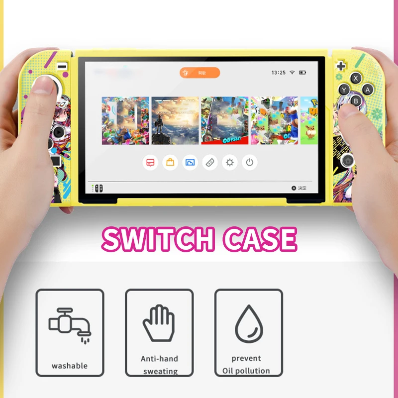 For Nintendo Switch Case Switch OLED Accessories Cute Cartoon TPU Shell Storage Bag Cover For Switch Accessories Console Game