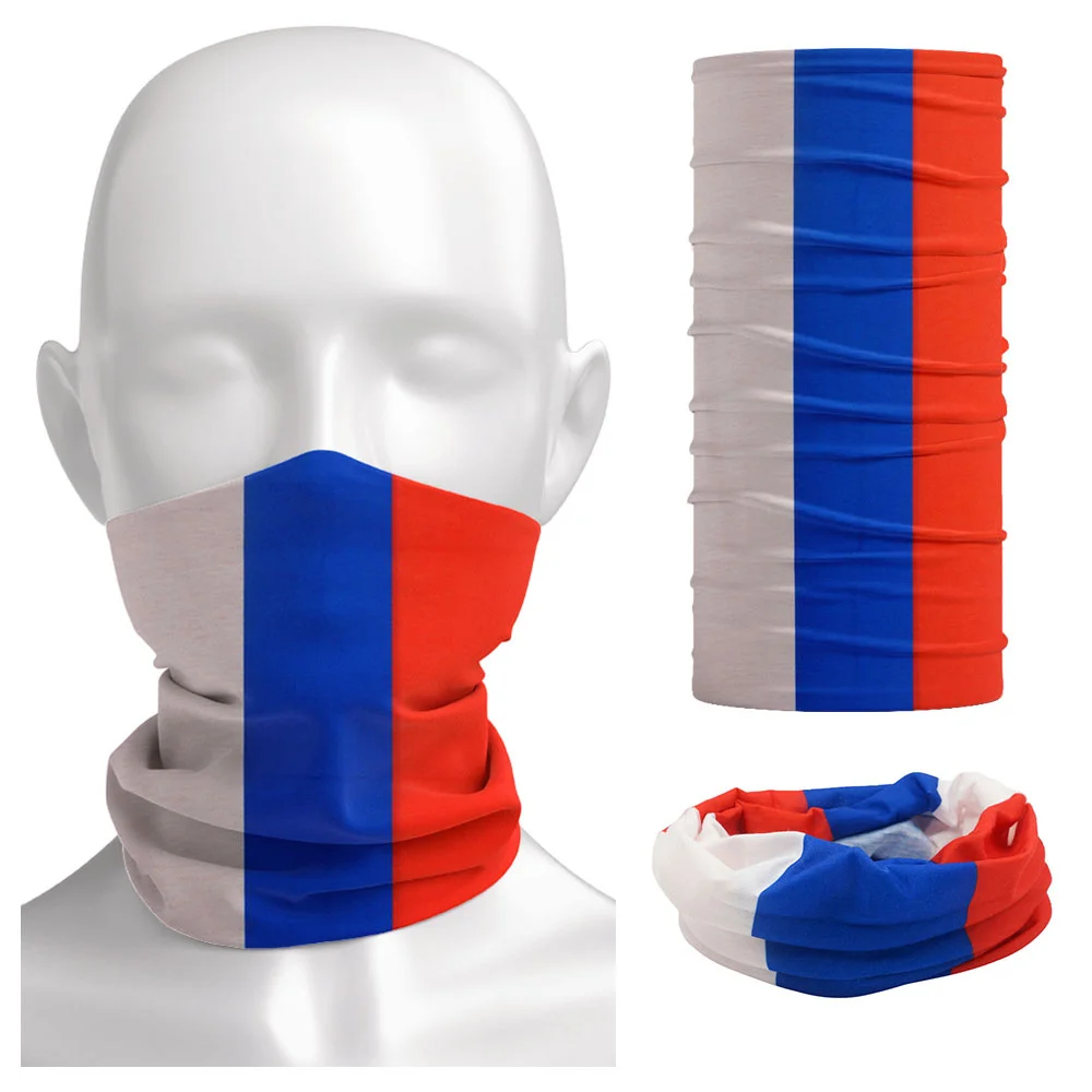 

Russian Flag Bandana Snood Summer Headband Running Cycling Scarf Russia Flag Neck Gaiter Fishing Face Mask Men Women Sunshade