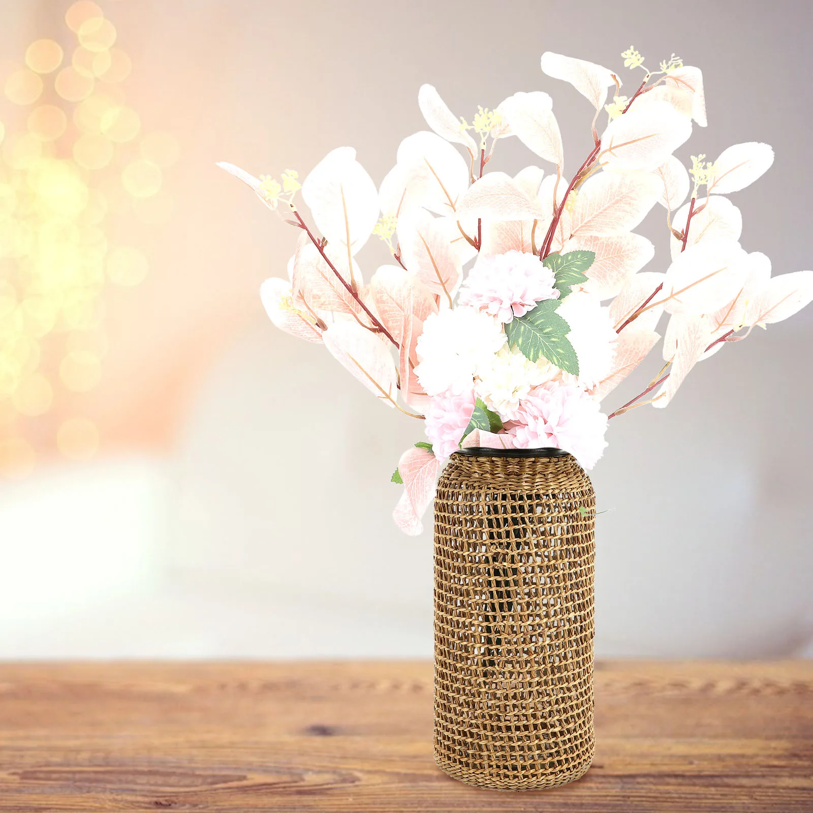 

Artificial Eucalyptus Leaves Chrysanthemum Bouquet Silk Flower Arranging Decor Home Office Party Scene Layout nament