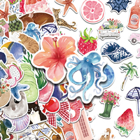 50/100pcs Watercolor Dairy Stickers Decals For Phone Laptop Scrapbook Luggage Helmet DIY Graffiti Aesthetic Stickers Kids Gifts