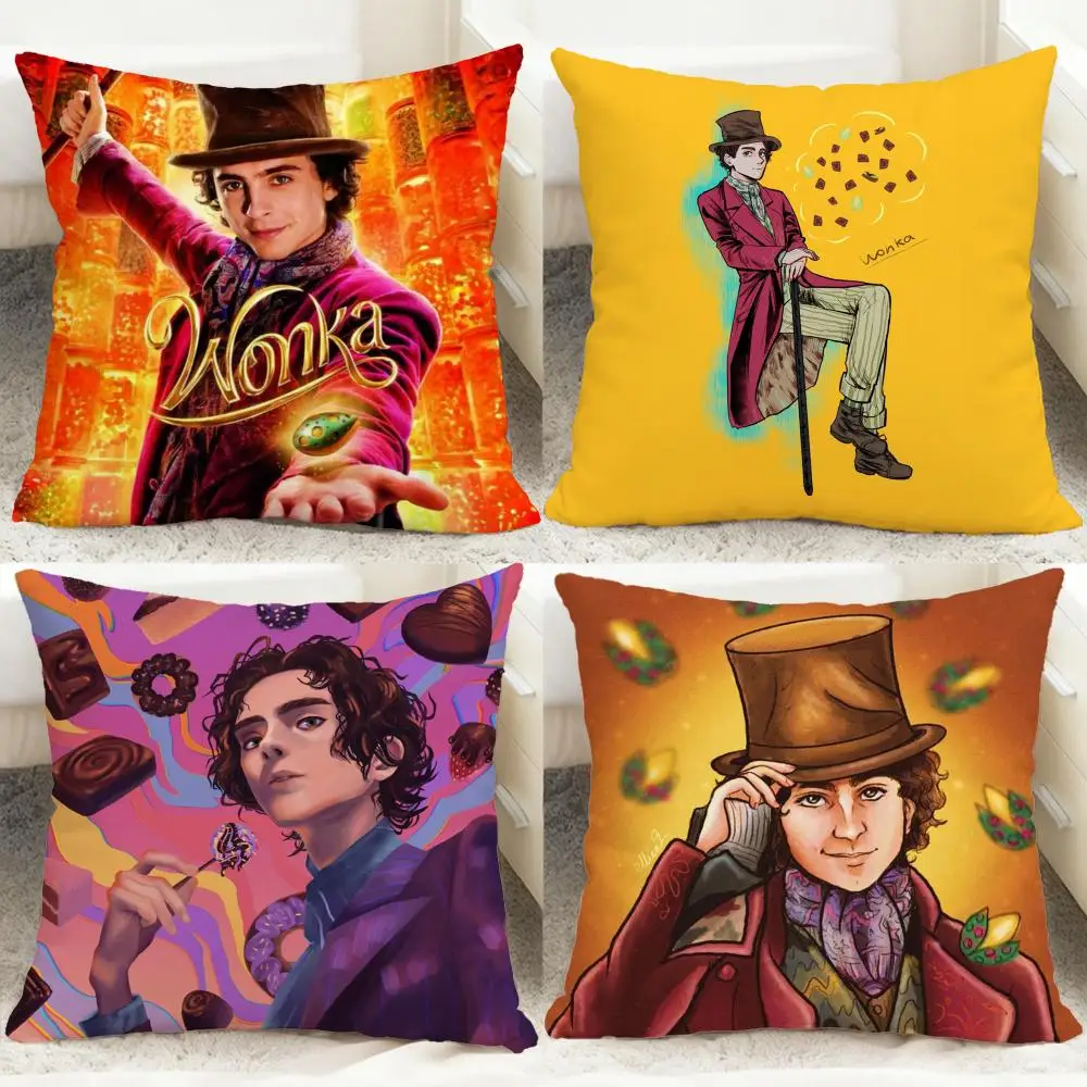 Funda de cojín moive W-Wonka, cómoda funda de almohada Reversible, Ideal para coche, sofá, dormitorio y más allá