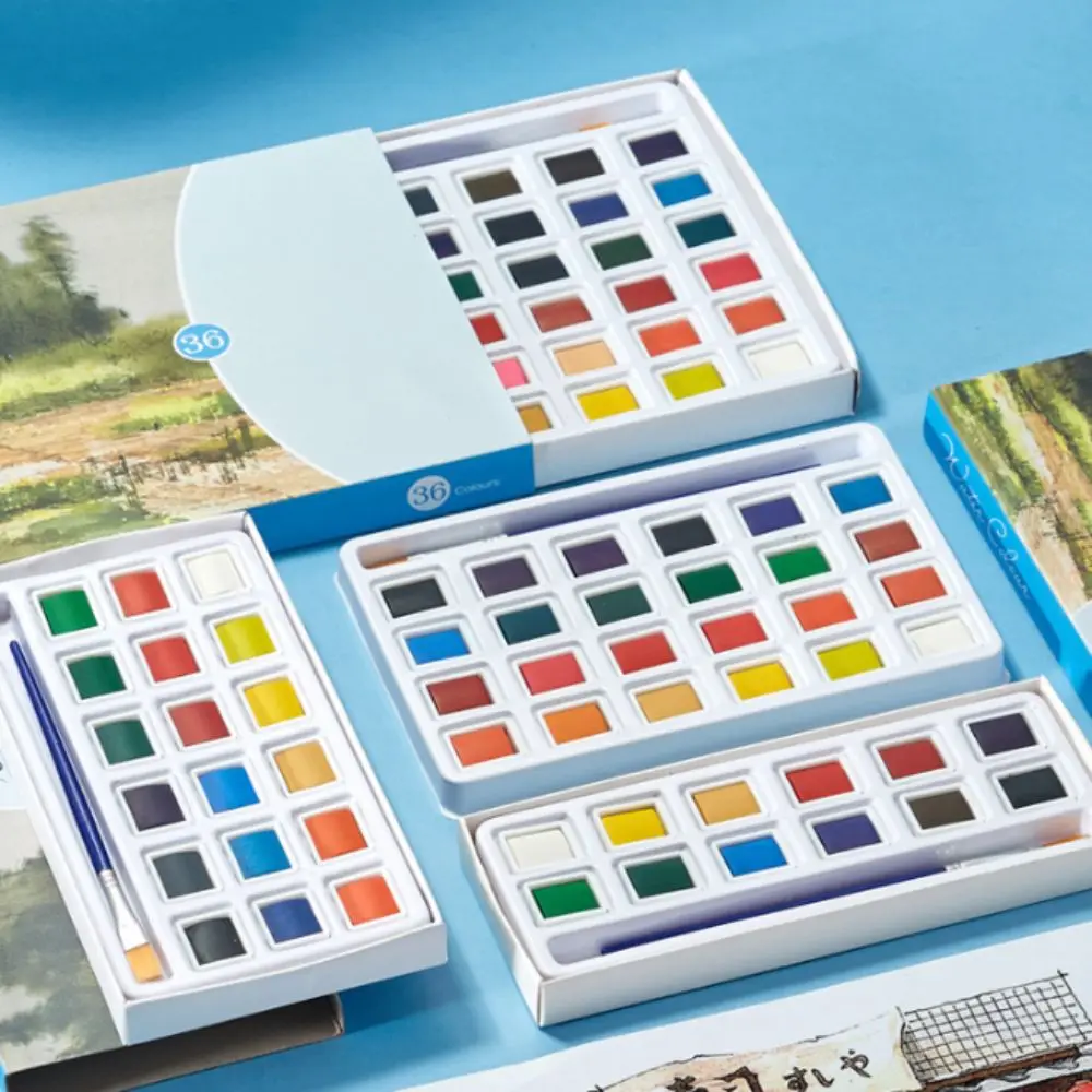 Portable Watercolor Paint Set Professional Pigments Acuarela Professional Water Color Pigment Kit Solid Watercolor