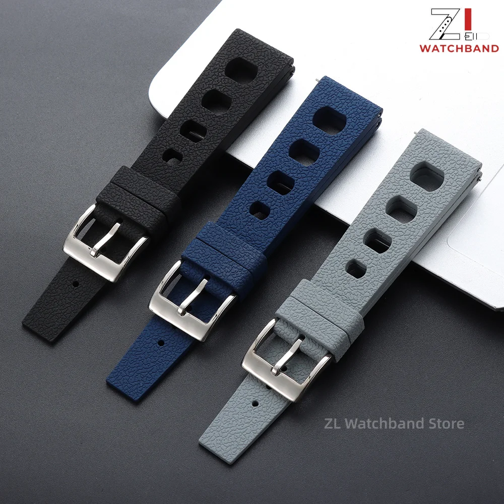 New Design FKM Tropical Watch Strap 20mm 22mm Quick Release Rubber Watchbands for Omega for Tudor for Seiko Watches Accessories