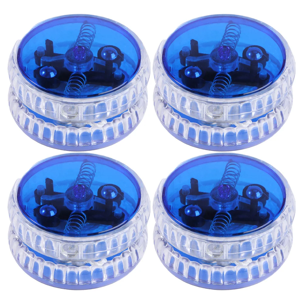 

4Pcs LED Light Yo-Yo Balls Glow-in-The-Dark Responsive Plastic Spinning Ball for Kids and Adults Fun Hand-Eye Coordination Game