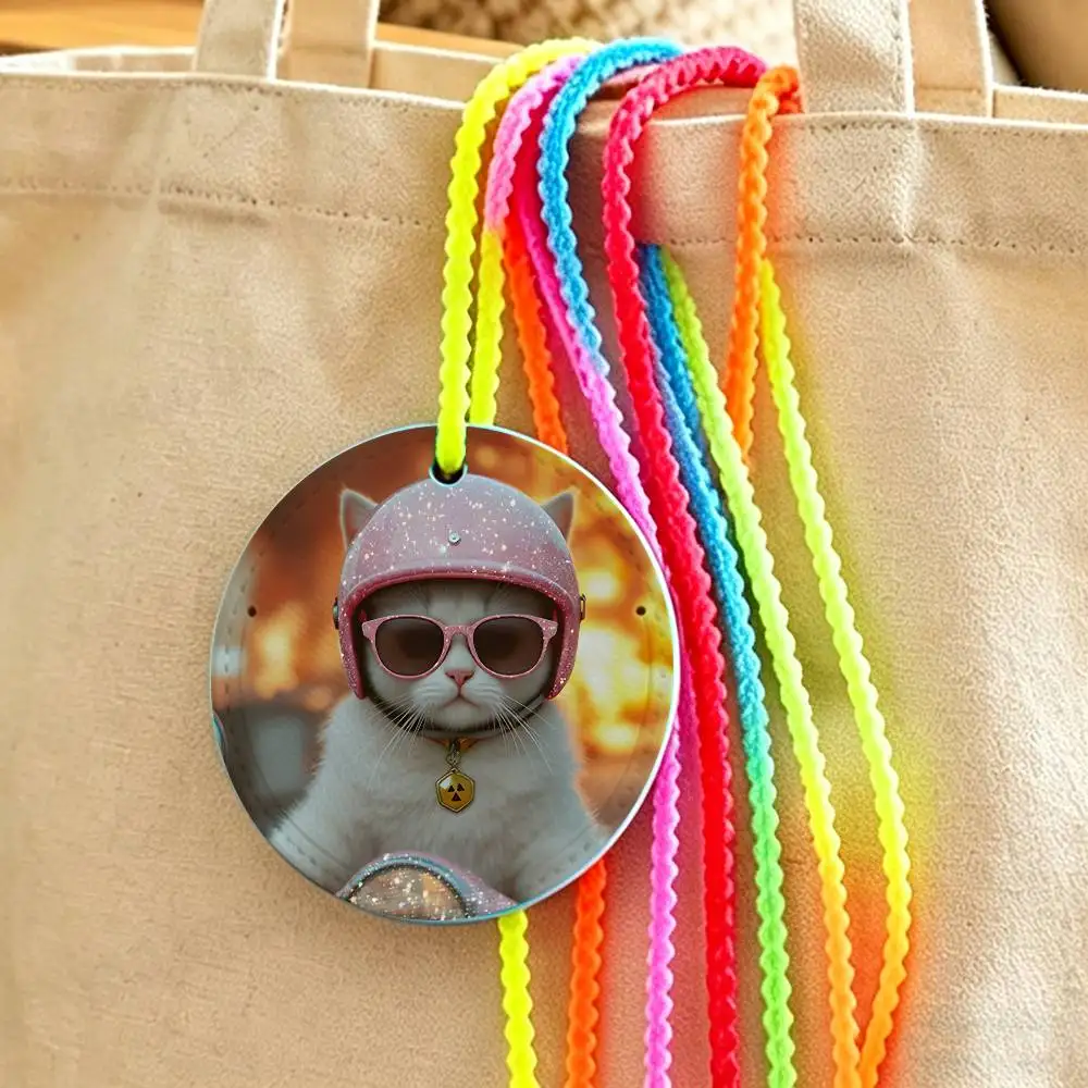 

Funny Animal Name Address Plate Leather Luggage Tag Chain for Fits Travel Bags Backpacks, Business Bags ID Straps