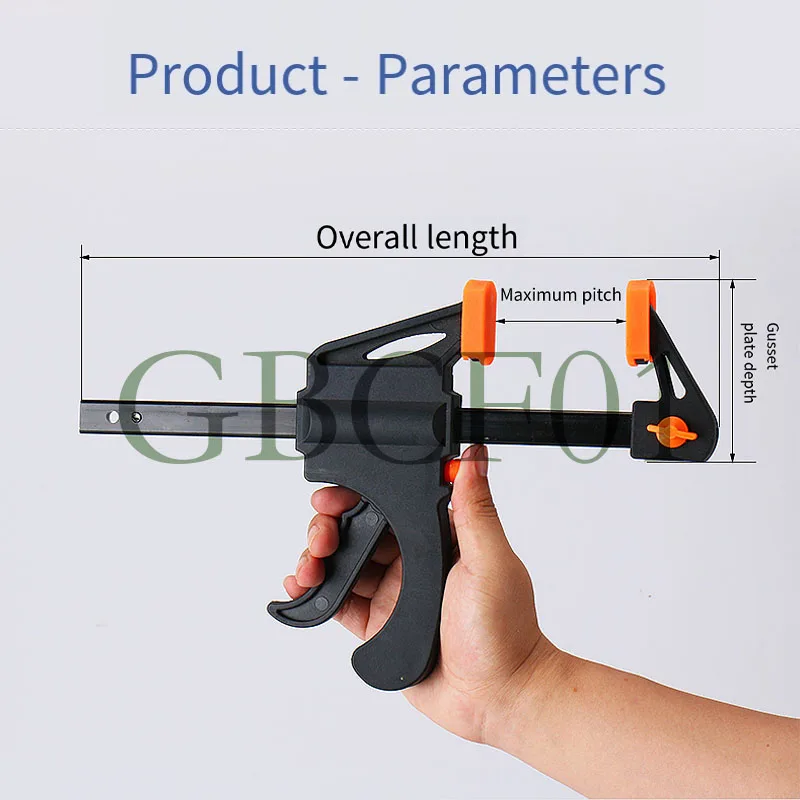 Woodworking Work Bar 4 Inch-24Inch Clamp Clip Set Hard Quick Ratchet Release Clip 1PCS DIY Carpentry Hand Tool Woodworking Clamp