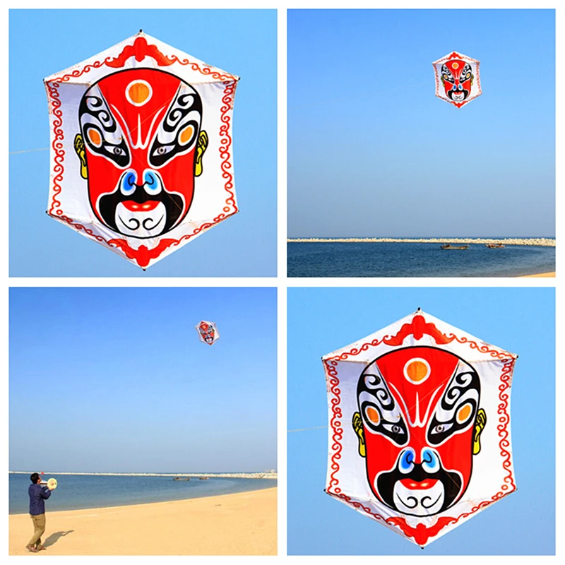 free shipping peking opera kite traditioal kites flying for adults kites parachute kites hexagonal kite kite traction Power kite