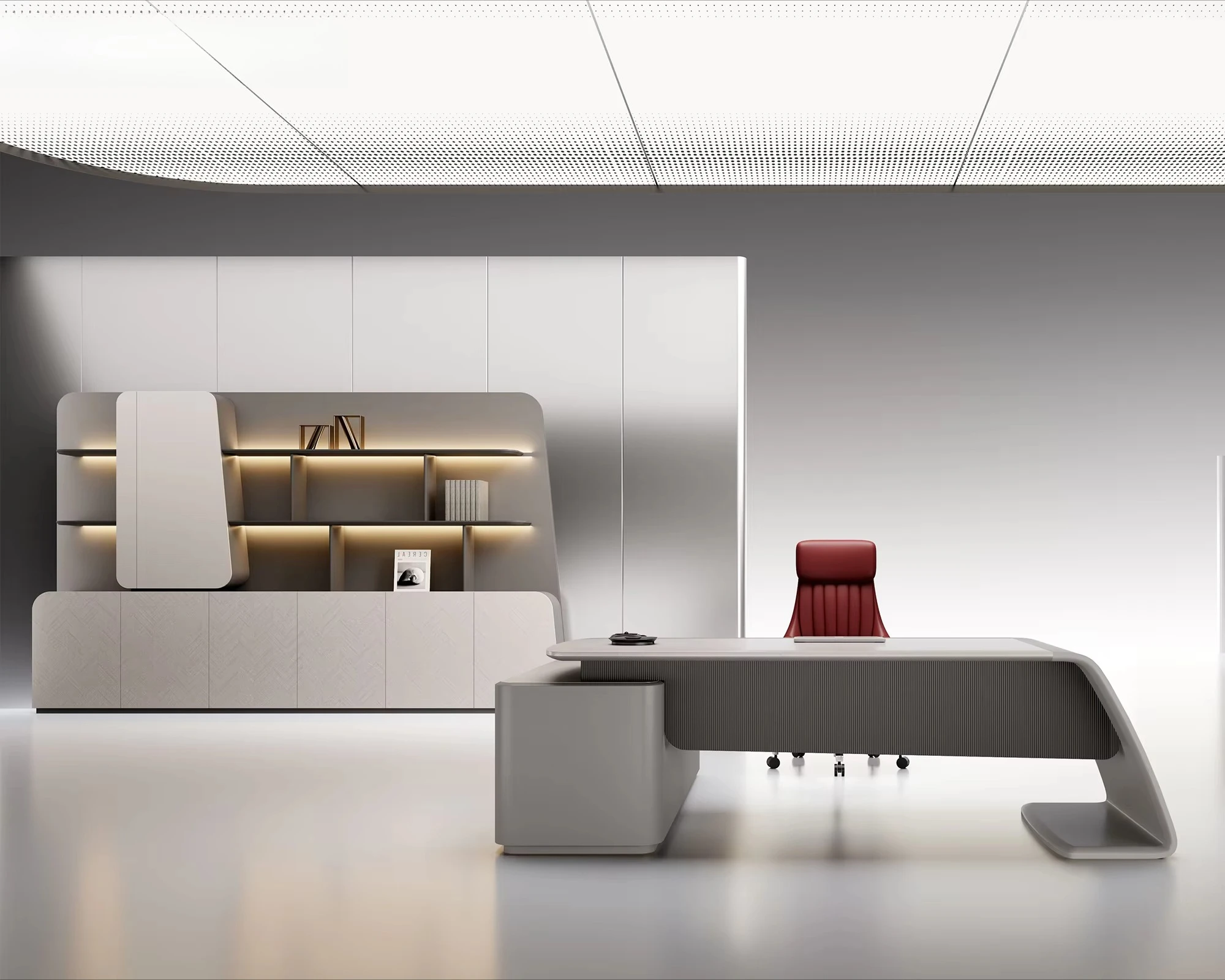 #`Exclusive Design Minimalist Durable Executive Class Table with Smooth Lines High Quality Office Furniture