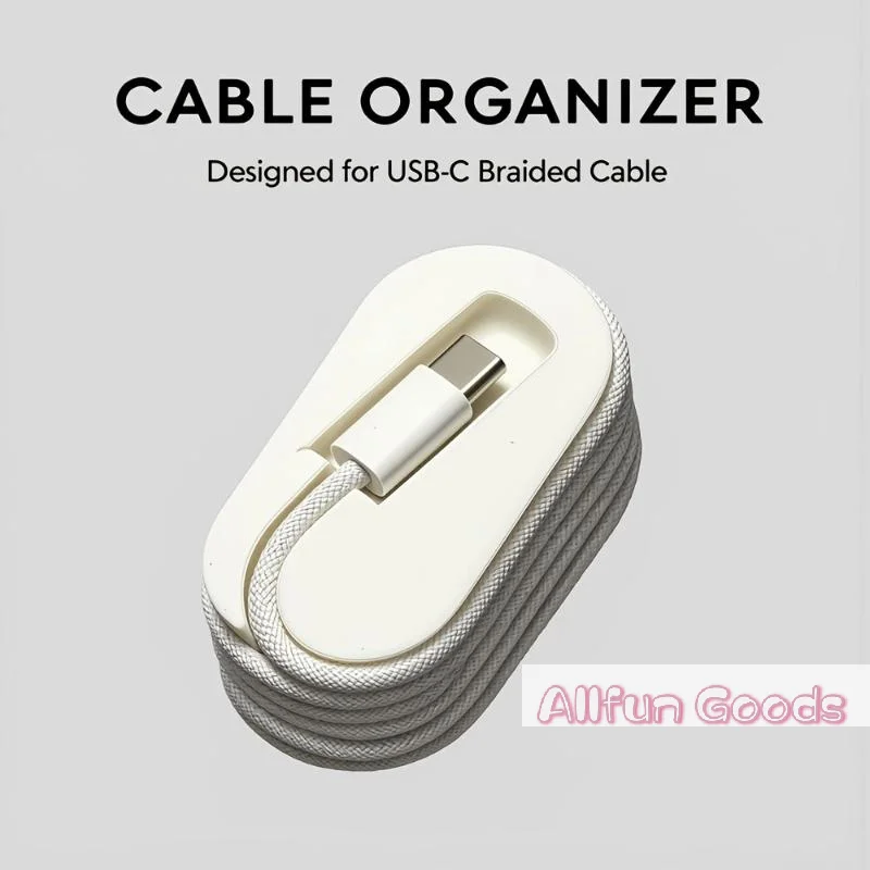 [TG835]Portable Cable Winder Organizer Desktop Cable Organizer Fit For 1m Braided Data Cable Home Office Travel Use