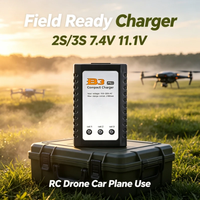 Multi-purpose LiPo Balance Charger Fit 2S/3S 7.4V 11.1V Lithium Battery for RC Drone Car Plane Model Toys