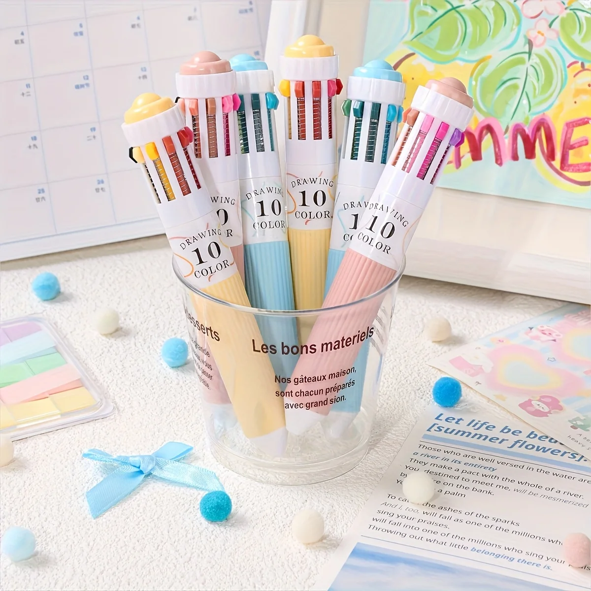 Strumento di scrittura fine da 6 pezzi con 60 colori per soddisfare le esigenze di disegno, adatto per journaling, diari, evidenziare, colorare,