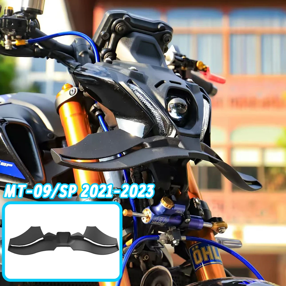 مسامير أمامية عارية من ياماها MT-09/SP GP جناح سفلي MT09/SP 2021 2022 2023 سبويلر أمامي سبويلر سفلي شفة سفلية