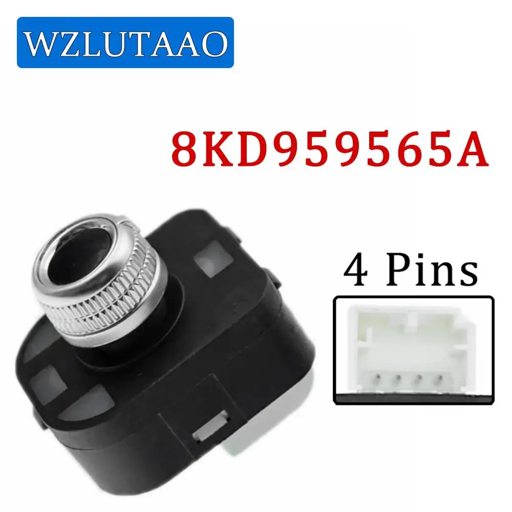 

Chrome Plated Electric Mirror Knob Adjustment Switch 8KD959565A 8KD959565 4GD959565A 4GD959565 For Audi A4 A5 Q5 S5 RS4 RS5