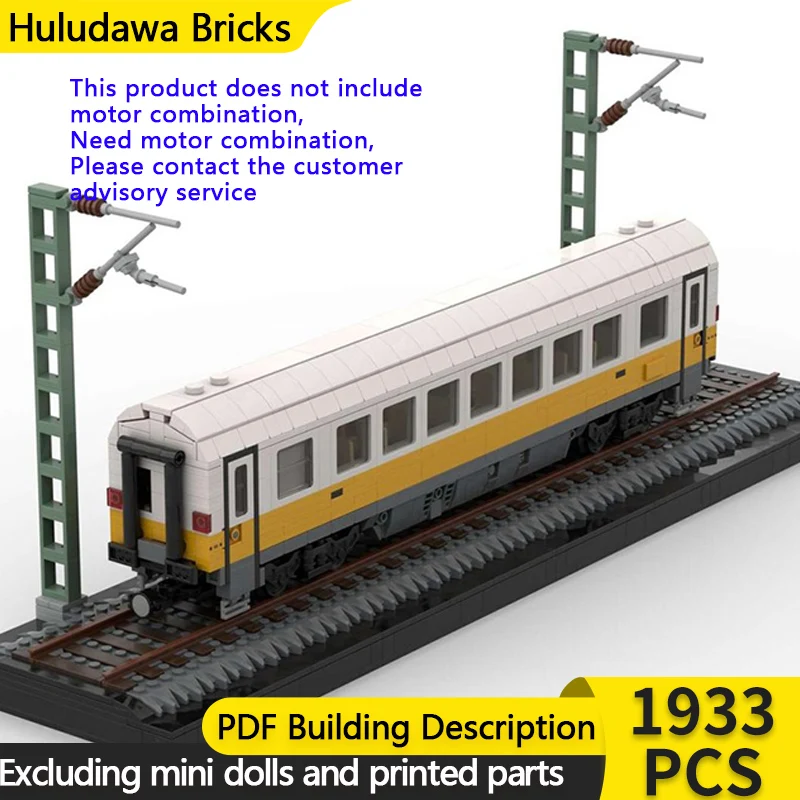

City Car Model MOC Building Bricks Airport Express Train Carriage Modular Technology Gifts Holiday Assemble Children Toys Suit