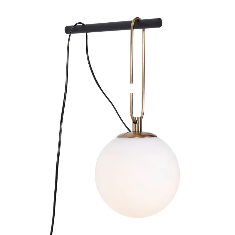 Multi-Light จี้ Creative โพสต์-โมเดิร์นยาวจี้ Designer Glass Ball Light ห้องนอนบาร์ตกแต่ง Cafe Lighting