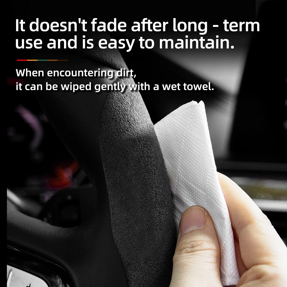 Adequado para lincoln fivela antiderrapante capa de volante de camurça segmentada adequada para mkc mkz mkx continental navegador mkt