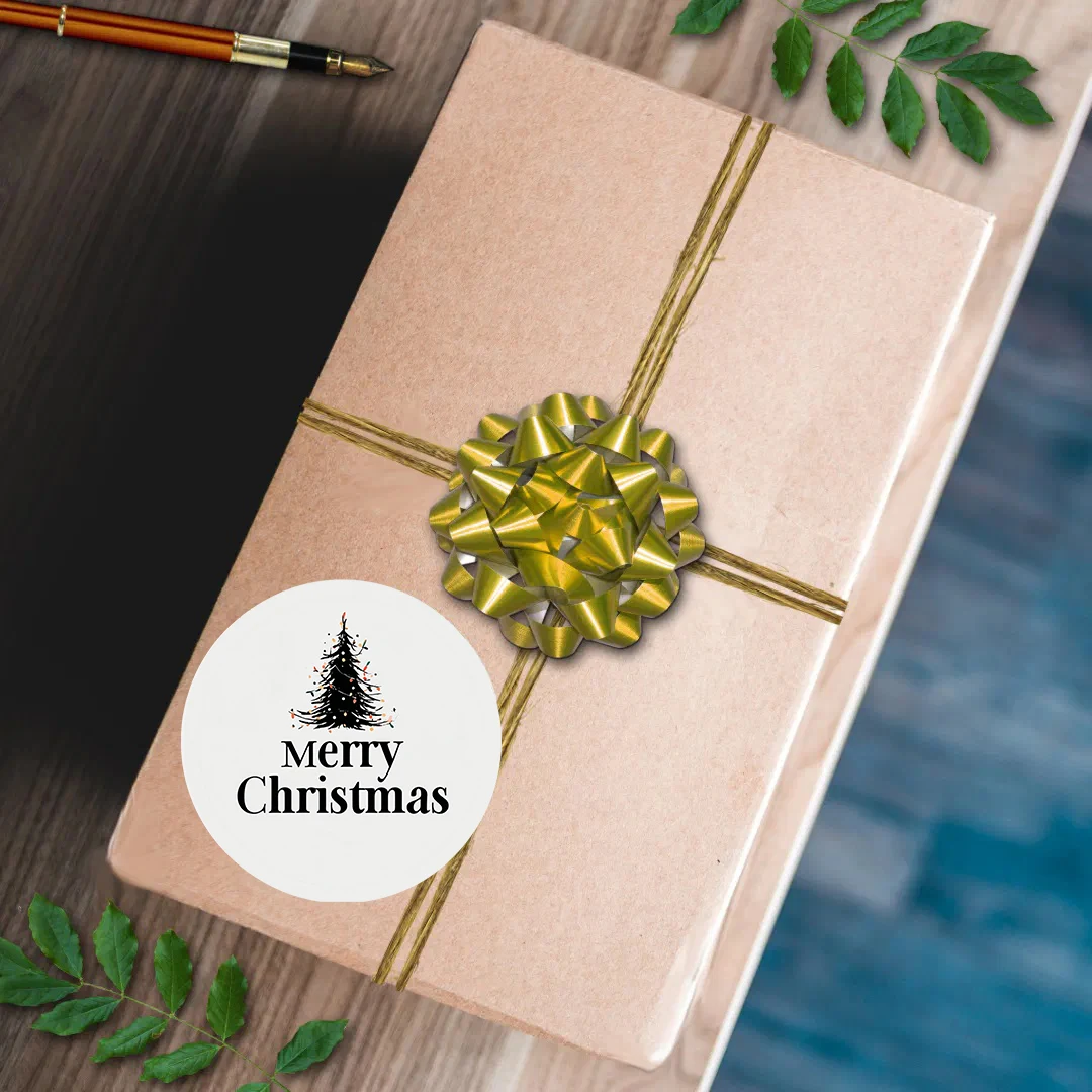 90 peças adesivos personalizados com nome de bênção e número de aniversário para embrulho de presente de festa de Natal