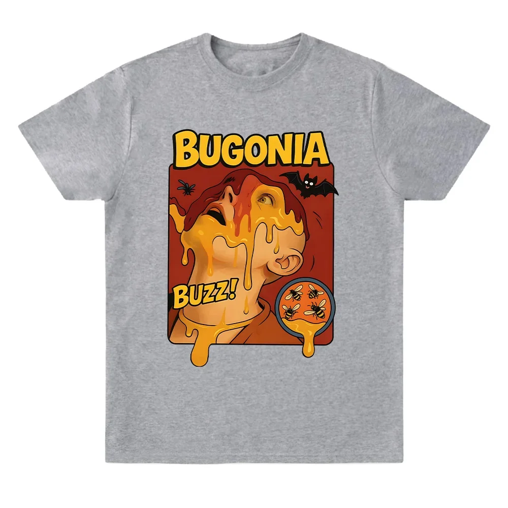 Bugonia فيلم الجرافيك تي شيرت الرجعية الرعب الفن الملابس الجمالية النساء الرجال القطن تيز مانغا نمط موضة تي شيرت Harajuku