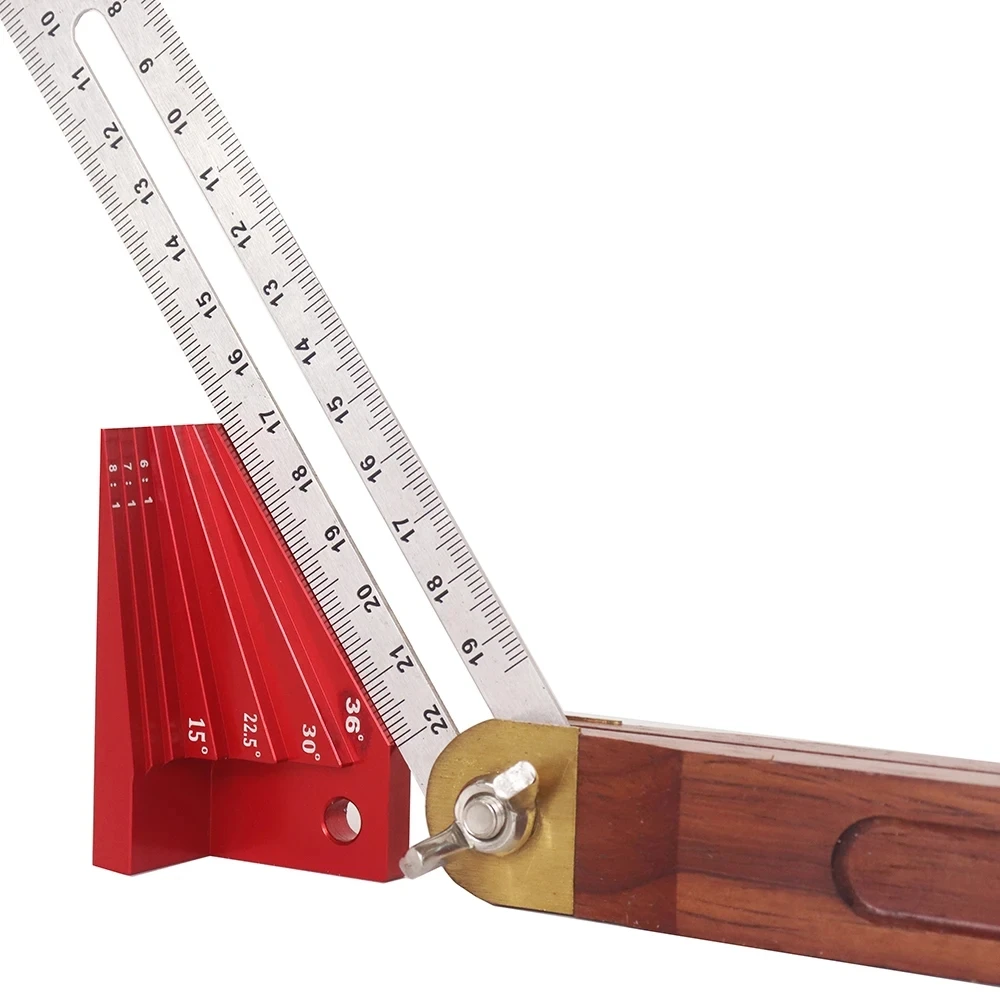 Aluminum Alloy Measuring Block Angle Finder Bevel Block Gauge for Protractor Woodworking Tools Bevel Block Gauge Carpentry Ruler