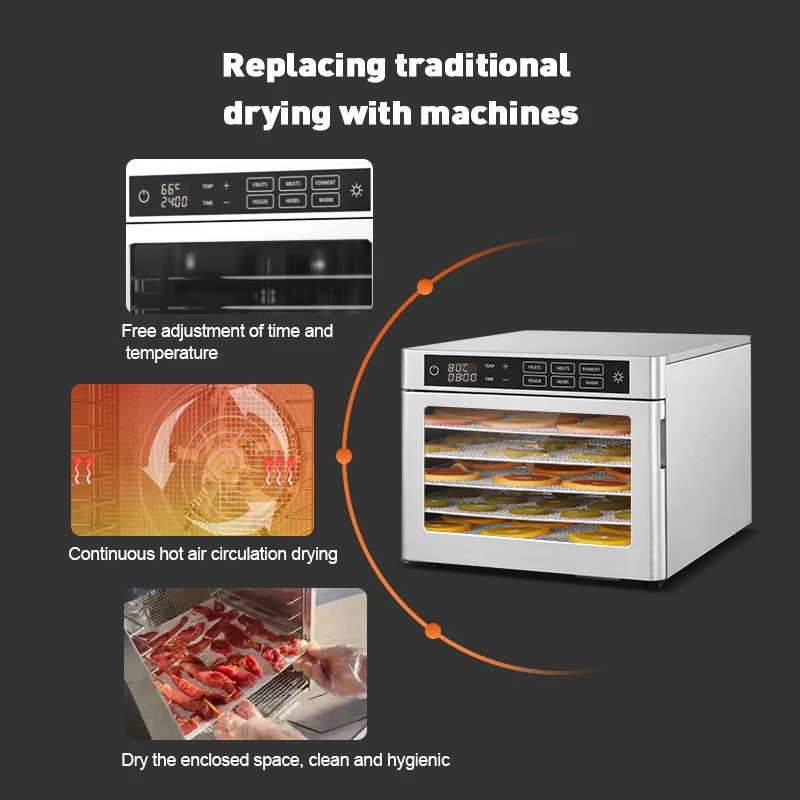 6 Layers Home Food Dehydrator Machine For Fruit And Vegetable Home Beef Jerky Dryer Machine