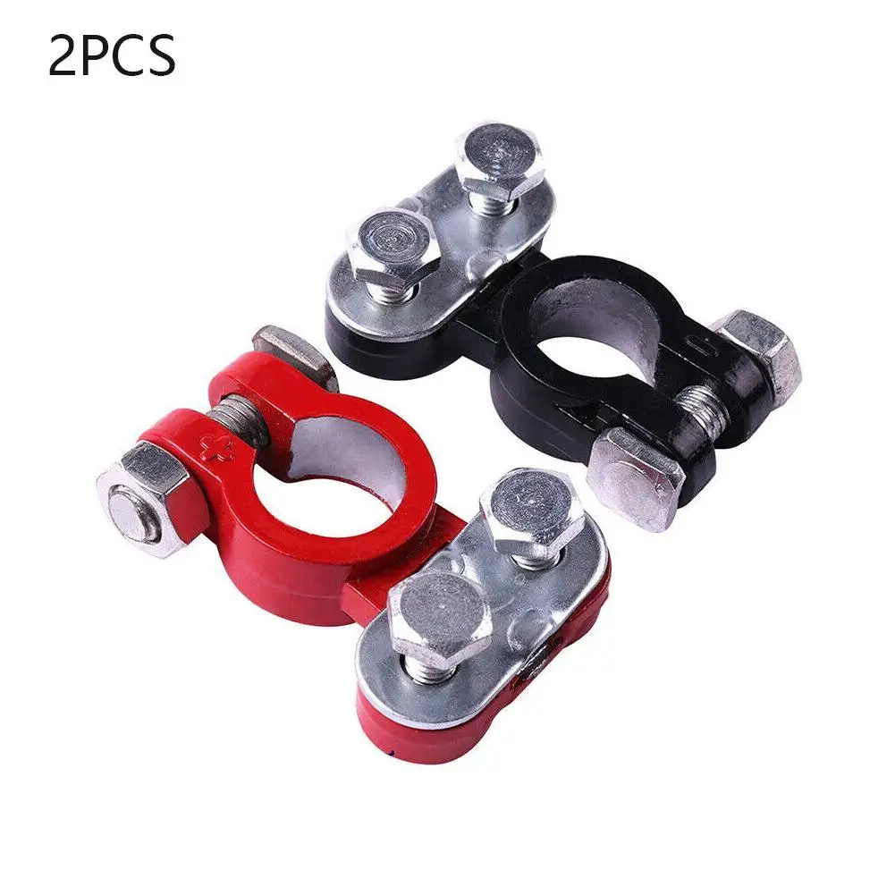 1 Pair Automotive Car Boat Truck Battery Terminal Clamp Clip Aluminum-magnesium Terminal Battery Alloy Connector Pile