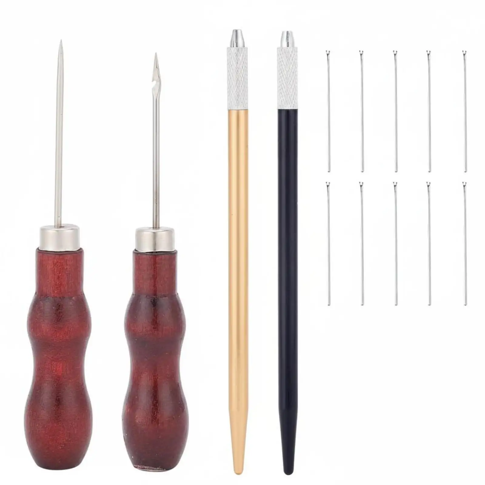 Doll Hair Implantation Tool Kit Knurled Metal Tops Doll Hair Re-Rooting Kit DIY