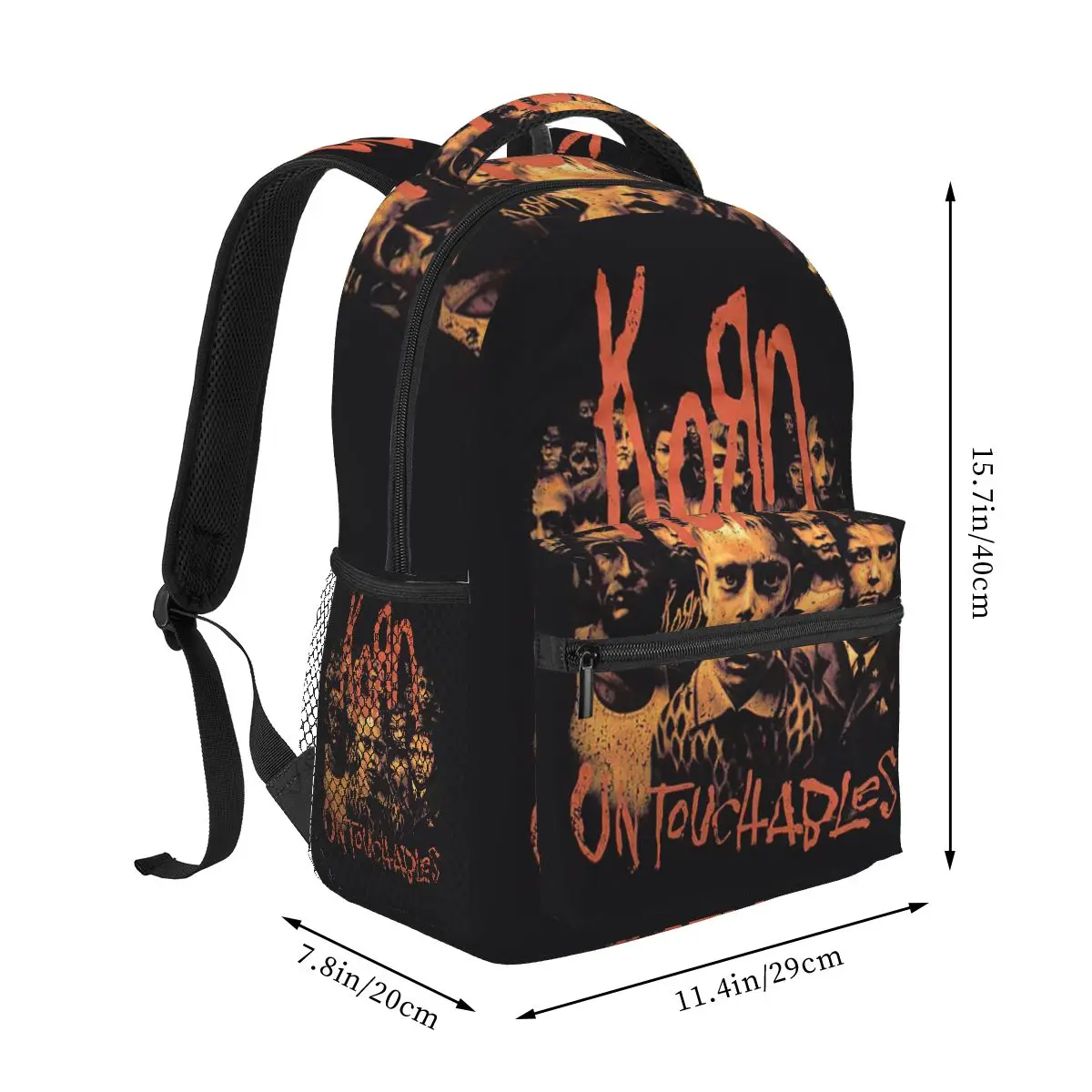 Rock Band Korn Follow The Leader 20Th Anniversary Merch Backpack Student Boys Girls BookBag School Bag Shoulder Bags For Unisex
