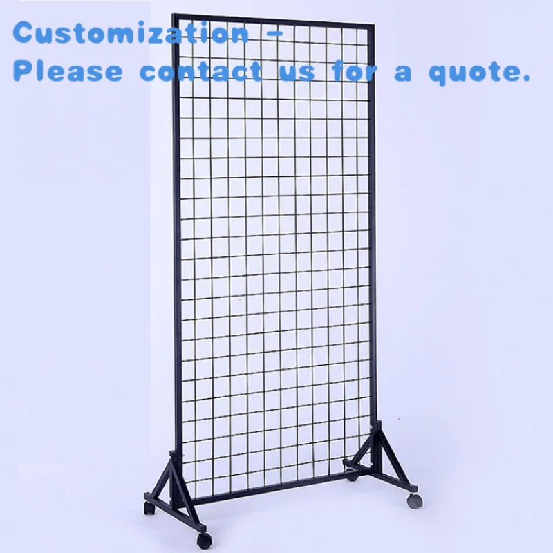 

custom.Netting Frame H90cm X L90cm Display Racks Vertical Iron Net Rack Floor Mobile Mesh Supermarket Wire Grid Net Rack