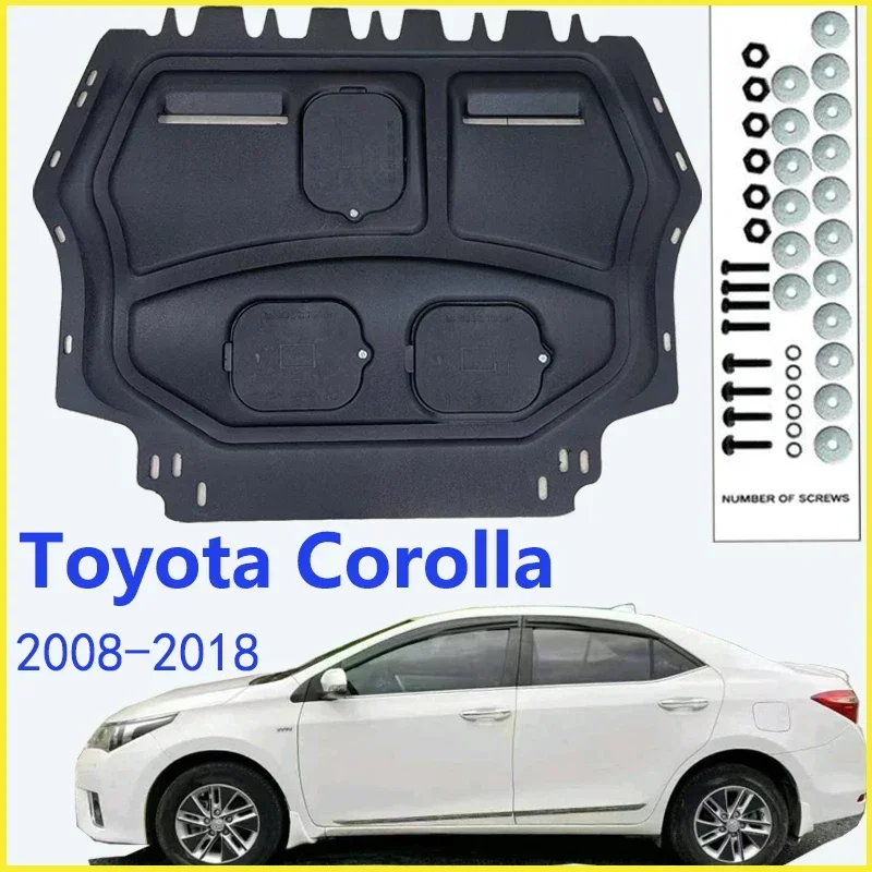 Dla Toyota Corolla 2008-2018 Czarna Osłona Pod Silnik Płyta Ochronna Chlapacza Błotnik Osłona Ochraniacz