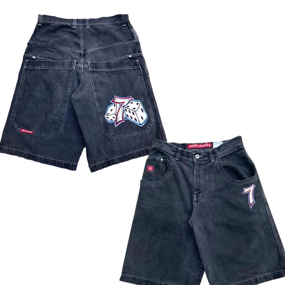 Short de basket-ball en denim baggy gothique pour hommes, poche Hip Hop, vêtements de rue rétro Harajuku, été, Y2K, 2024