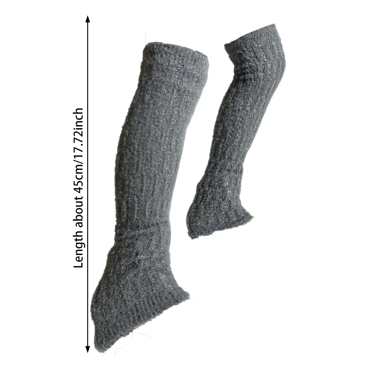 Ice Figure Skating Leg Warmers Training Wear Thermal Cable Knit Long Skating Socks for Training Practicing Women Workout Winter view 6