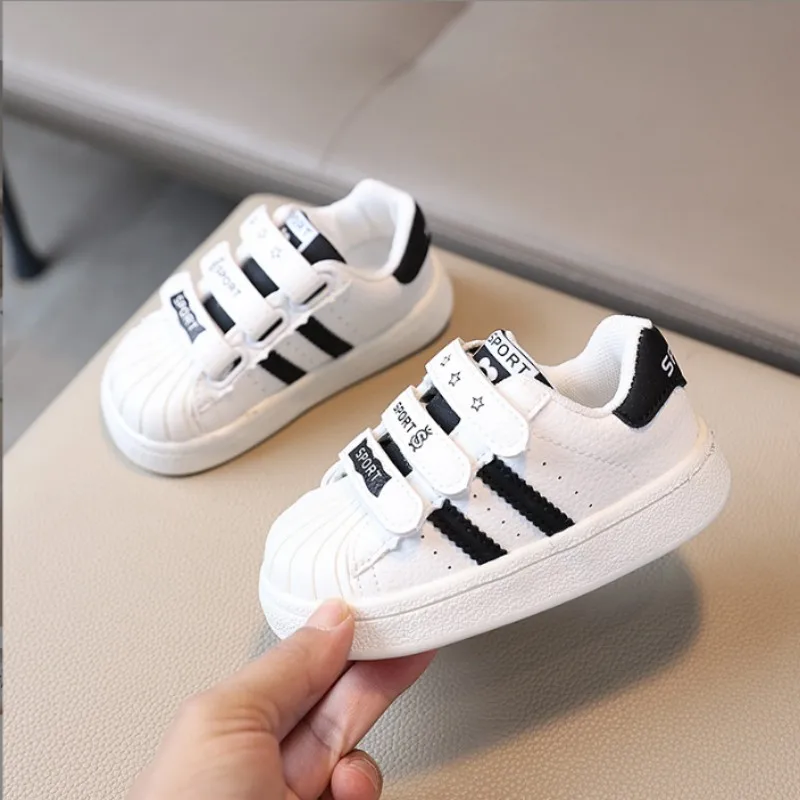 

Baby Shell Head Shoes Spring Autumn New Casual Board Shoes Boys Soft Bottom Casual Shoes Girls Versatile Sports Sneakers