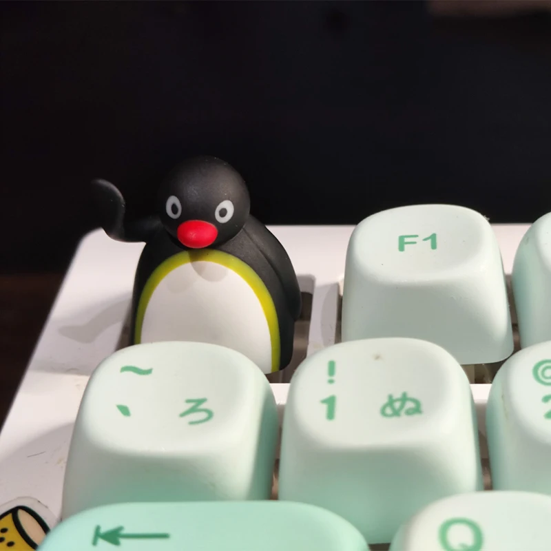 البطريق شخصية لوبو Keycap واحد Kawaii الراتنج الإبداعية الميكانيكية غطاء لوحة المفاتيح مخصص استبدال مرفق ESC OEM الهدايا #5