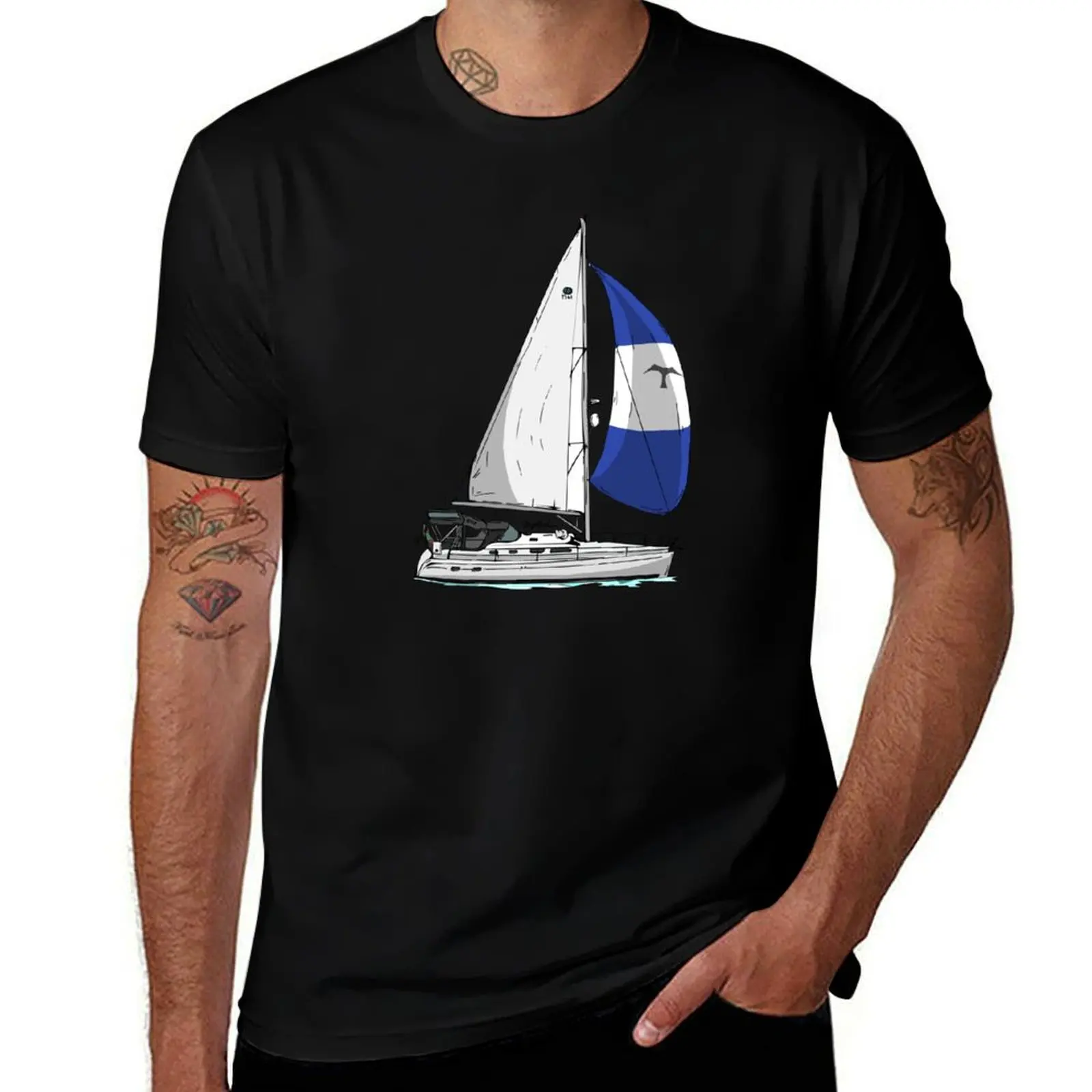 Copy of Sail Boat T-Shirt Fashion Letter Print T-Shirt
