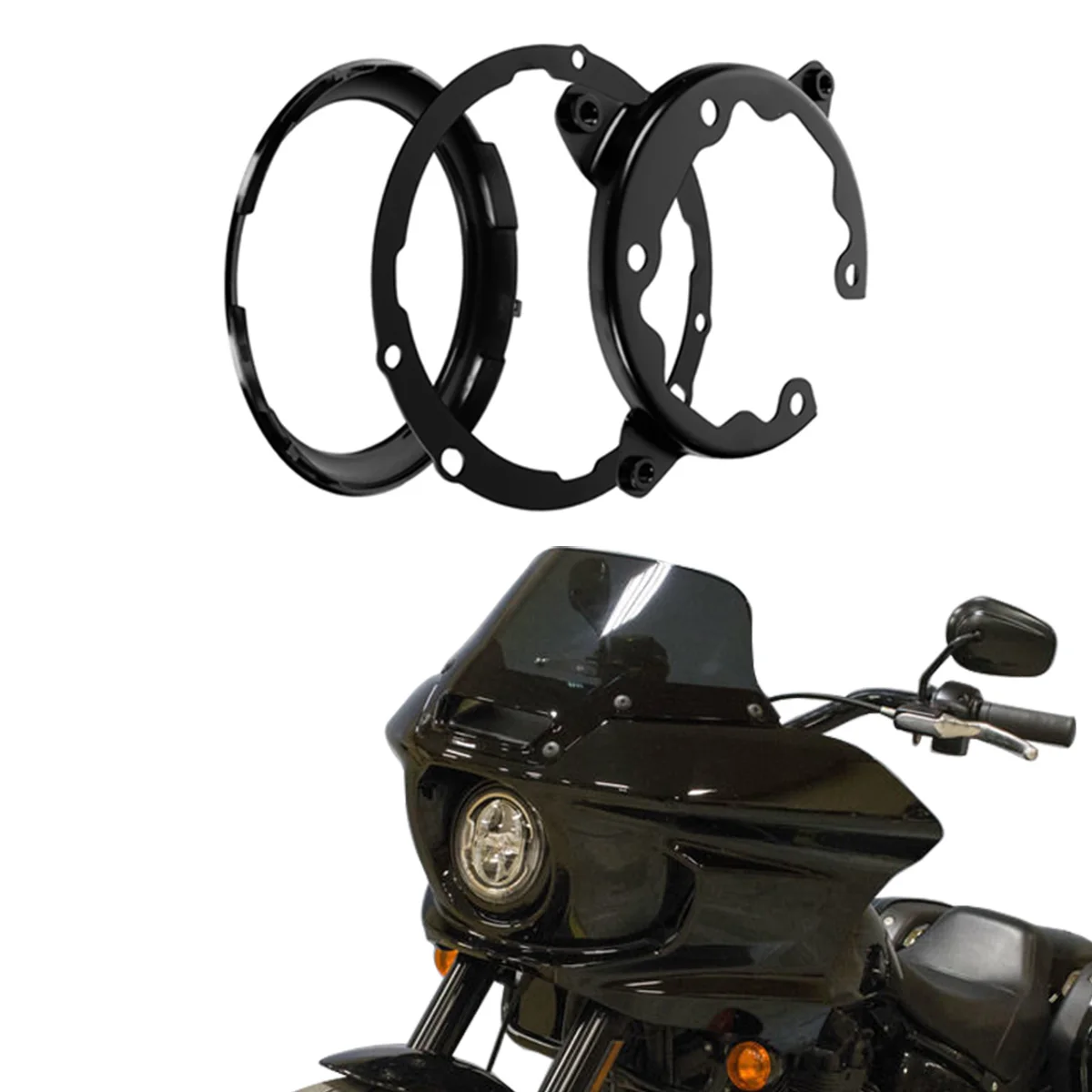 

Комплект крепежных кольцевых кронштейнов для фар мотоцикла Harley Softail Low Rider ST FXLRST 2022-2025, комплект для установки FXRST 2022